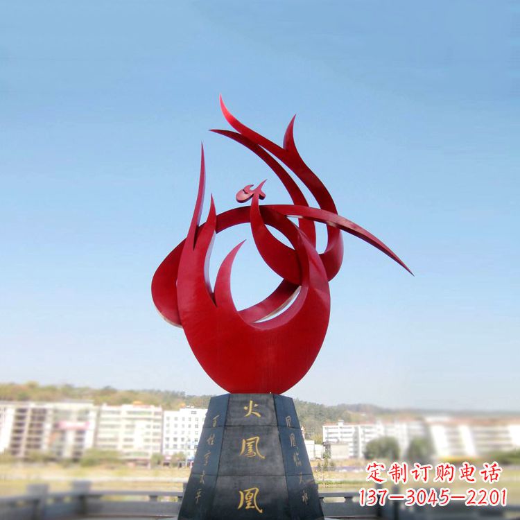 信阳火凤凰不锈钢雕塑,凝聚精致,传递闪耀