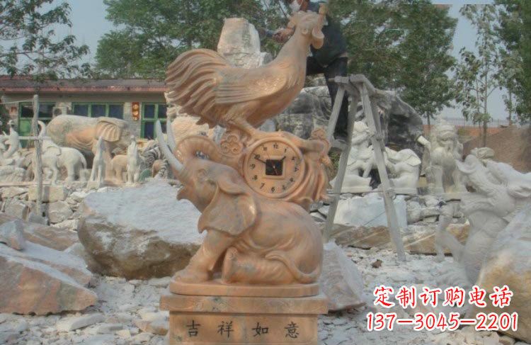 信阳精美的公鸡石雕,带您回到传统