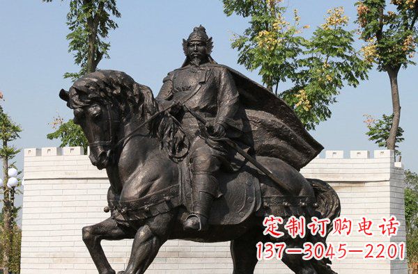 信阳将军骑马古代人物铜雕