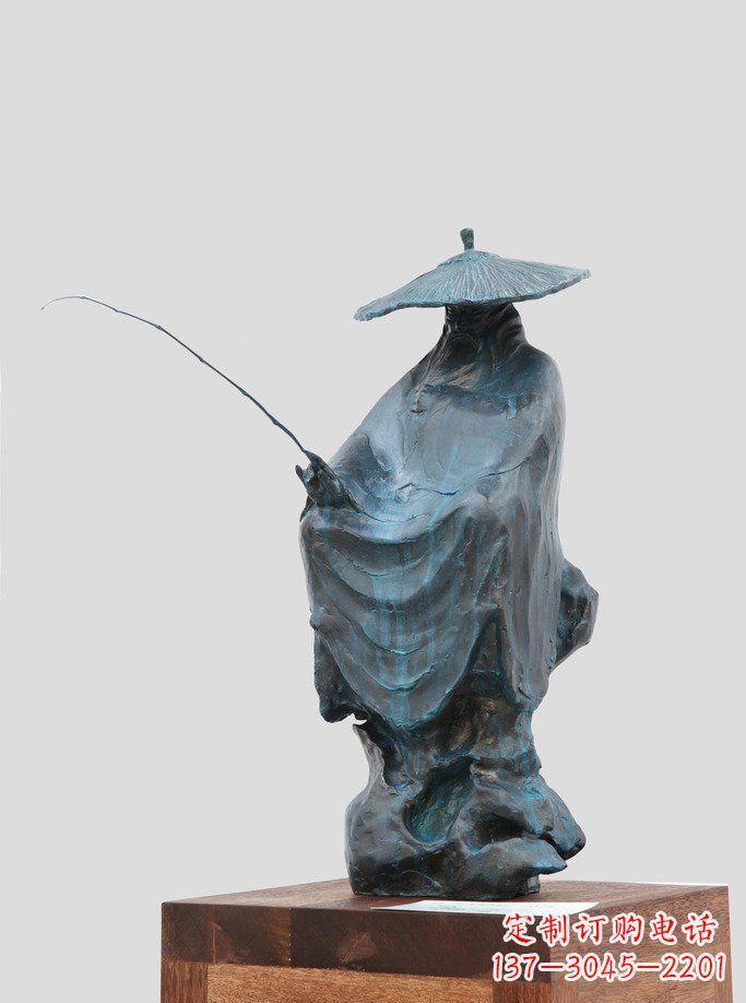 信阳中领雕塑:精美古典雕塑——姜太公钓鱼铜像