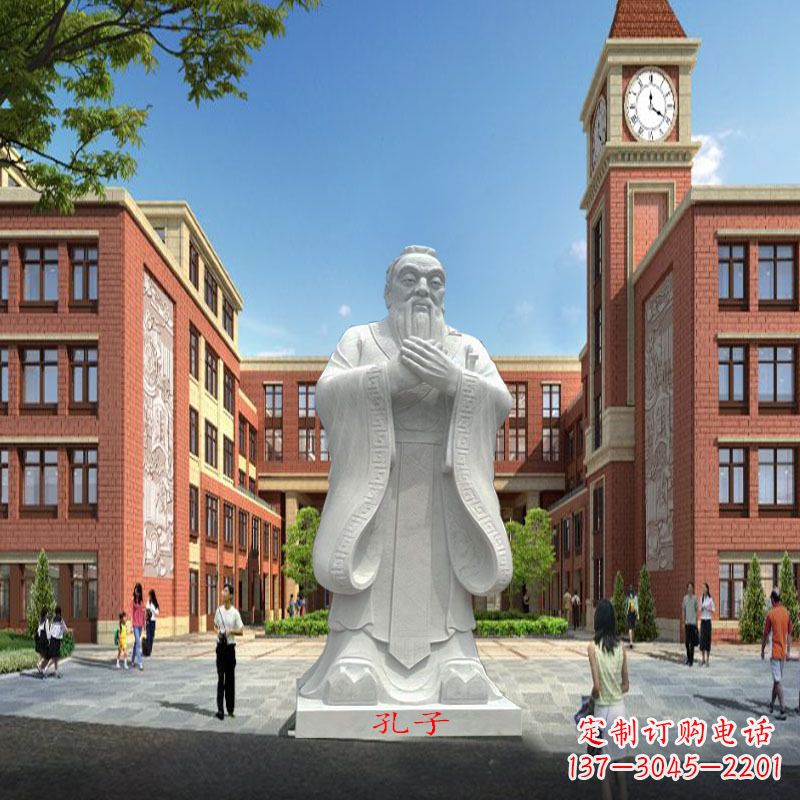 信阳高雅&别致的胶州东湖孔子雕像,精美之作