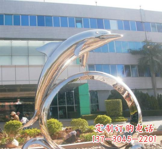 信阳精致的不锈钢海豚雕塑