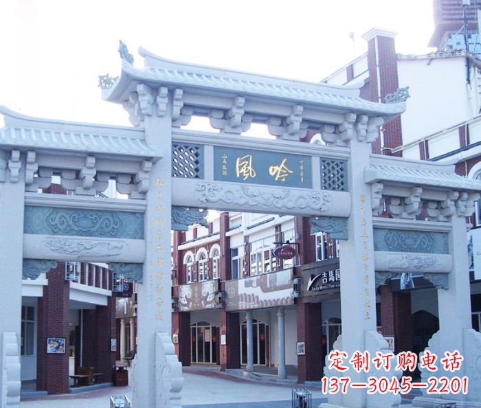 信阳唯美传神的石雕牌坊