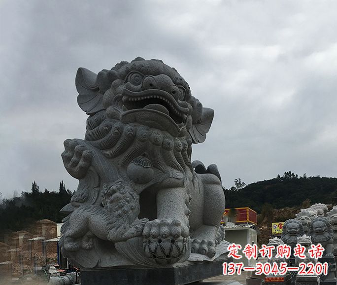 信阳南方狮子石雕,让街边景观更加美观