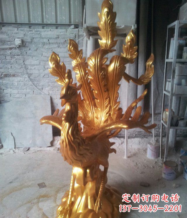 信阳金凤凰玻璃钢仿铜动物雕塑─让美丽无限盛开