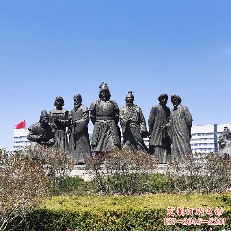 信阳完美再现成吉思汗的青铜雕塑