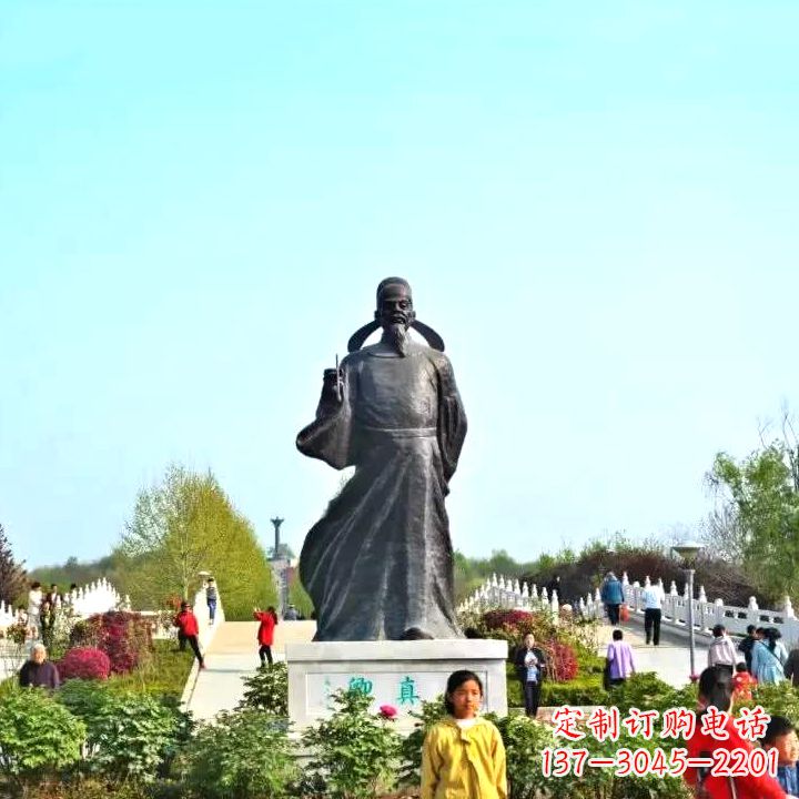 信阳精美颜真卿铜雕塑像