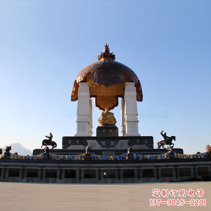 信阳中领雕塑——成吉思汗景观雕像