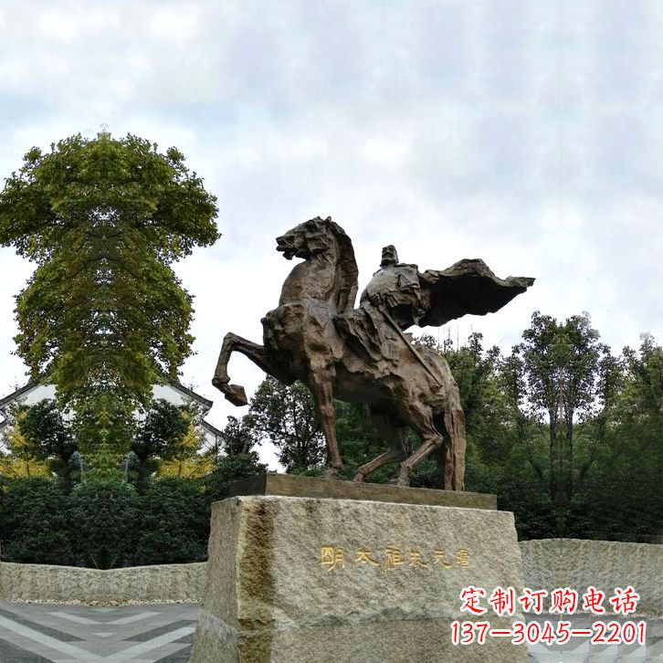 信阳华夏文明领袖朱元璋铜雕塑