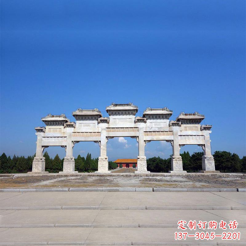 信阳山西景区牌楼石雕,让您的景区更加绚丽多彩