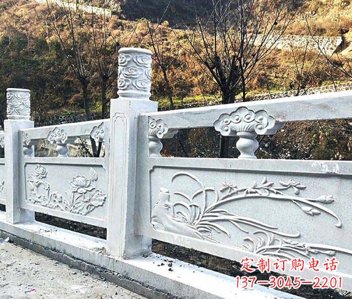信阳领雕-汉白玉石浮雕栏板