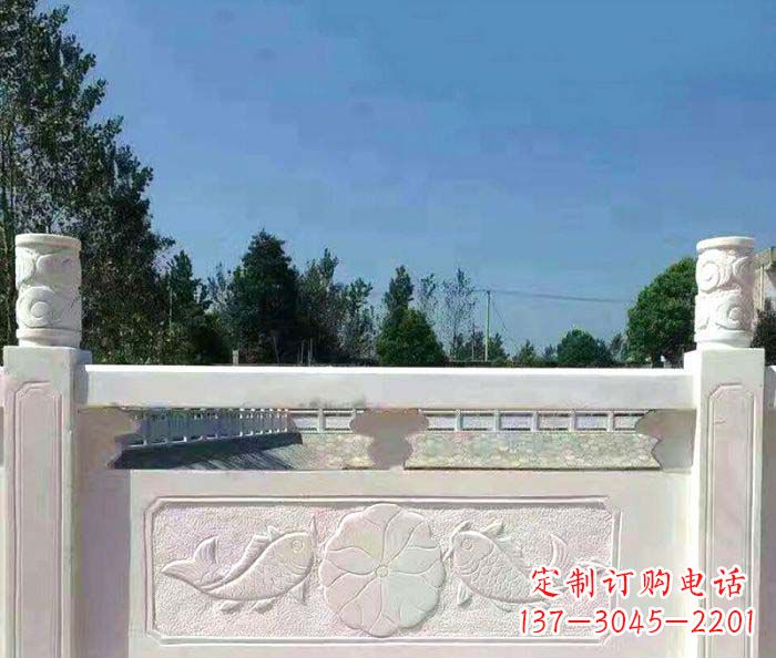 信阳精美汉白玉石浮雕栏板