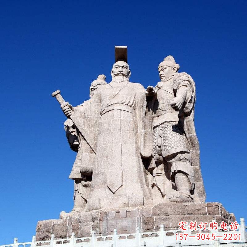信阳精美绝伦的汉武帝刘彻大型石雕景观雕塑