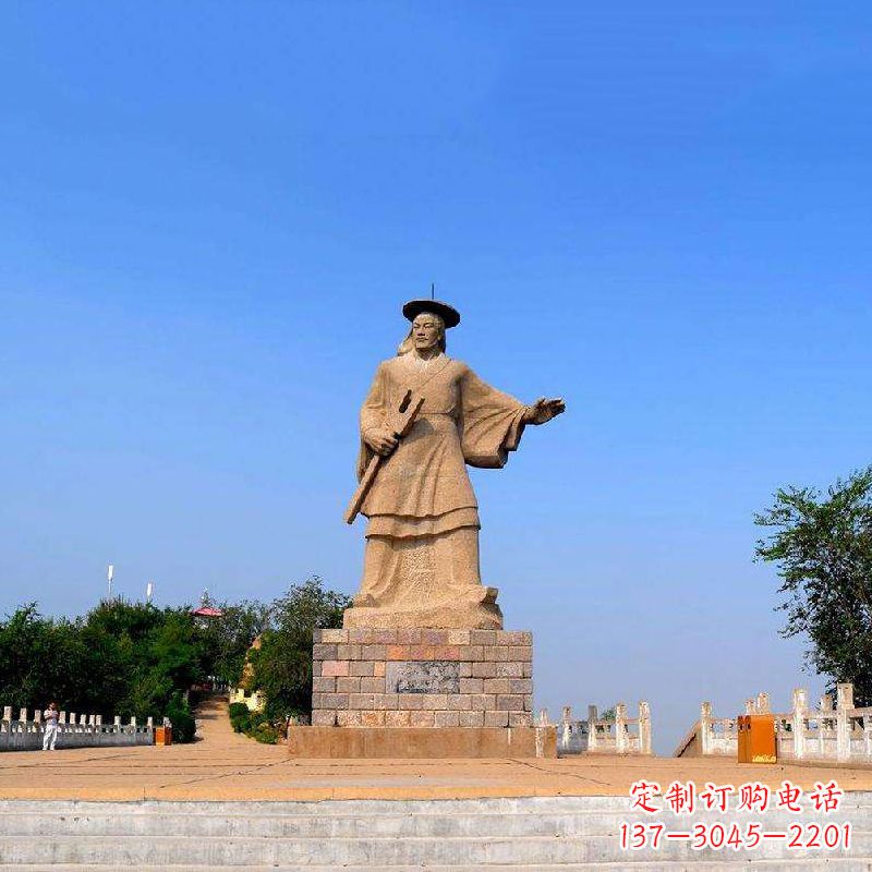信阳领雕塑追踪历史英雄,精美大禹石雕像