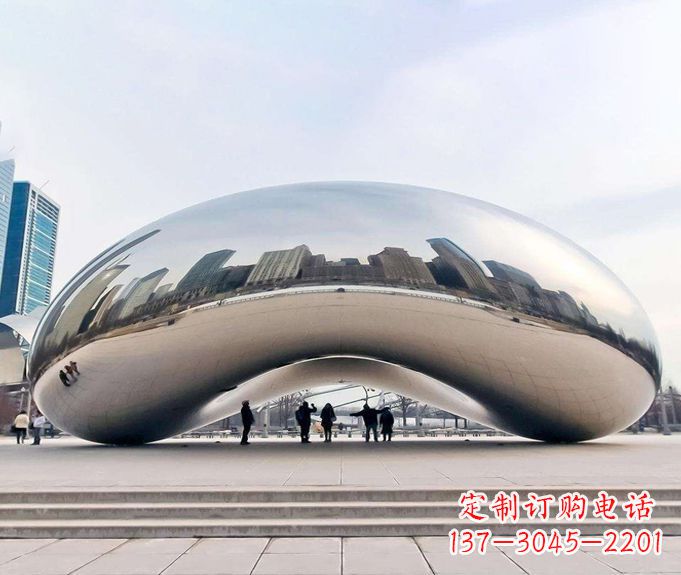 信阳镜面不锈钢大型拱门雕塑