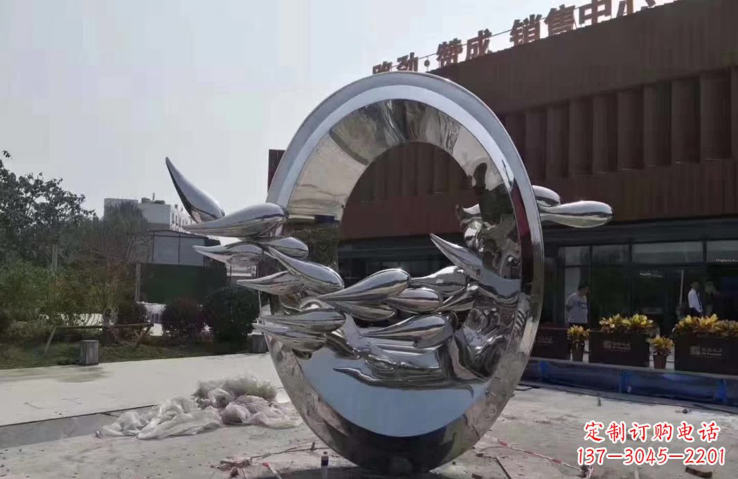 信阳艺术级镜面不锈钢龙雕塑
