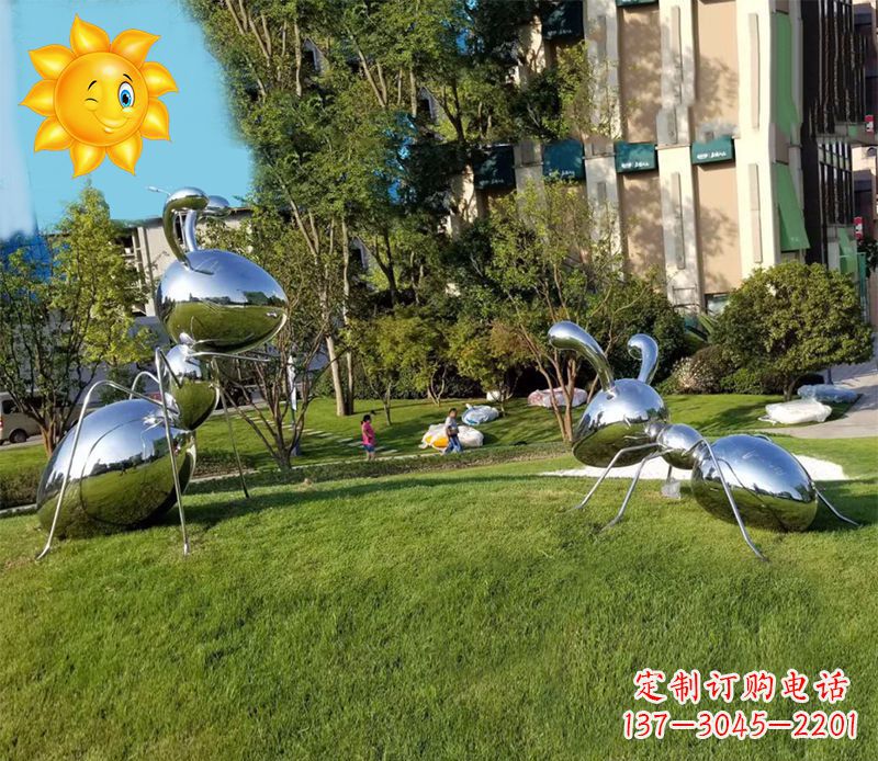 信阳优质镜面不锈钢蚂蚁雕塑