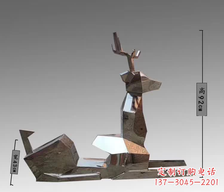 信阳中领雕塑为您带来一款全新的不锈钢梅花鹿雕…
