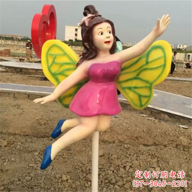 信阳领雕塑:精美的蝴蝶仙子公园景观雕塑