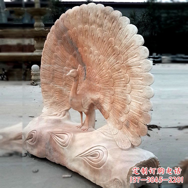 信阳艺术精美的孔雀石红雕塑