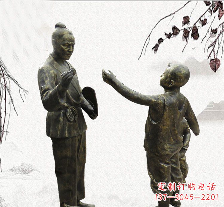 信阳孔融让梨铜雕,专业定制高品质
