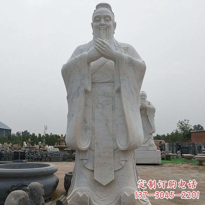 信阳传承自然美学,济南中领雕塑青铜孔子雕塑
