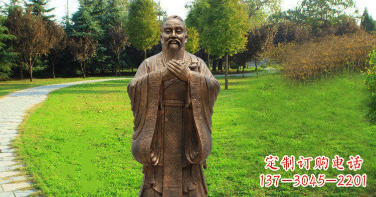信阳传承中国历史文化,具有永恒魅力的孔子公园铜雕