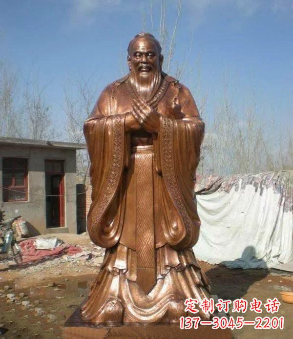信阳精致铸造——领雕塑出品的孔子铜雕