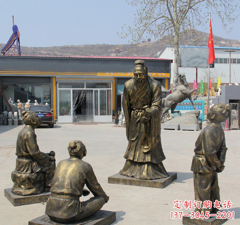 信阳经典孔子雕塑,悠久文化传承