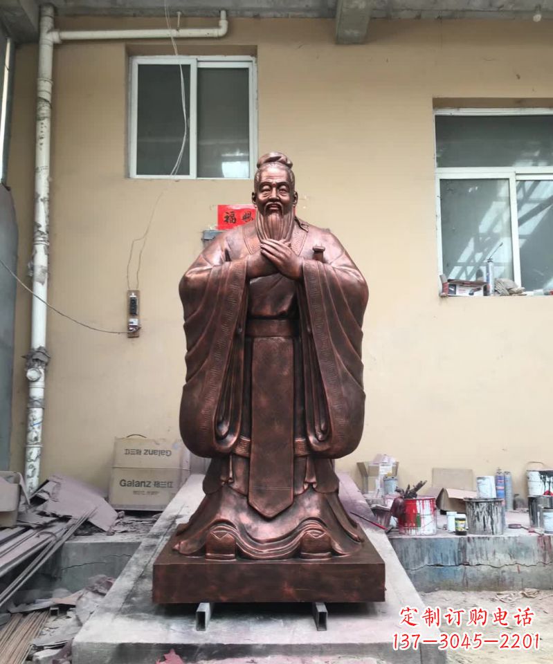信阳传承中华文化精髓,尊崇古代伟大思想家——中领雕塑定制孔子雕塑