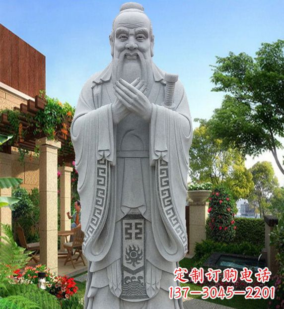 信阳备受尊崇的孔子青铜雕塑