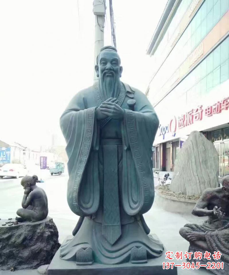 信阳拥有传统文化气息的精美孔子雕像