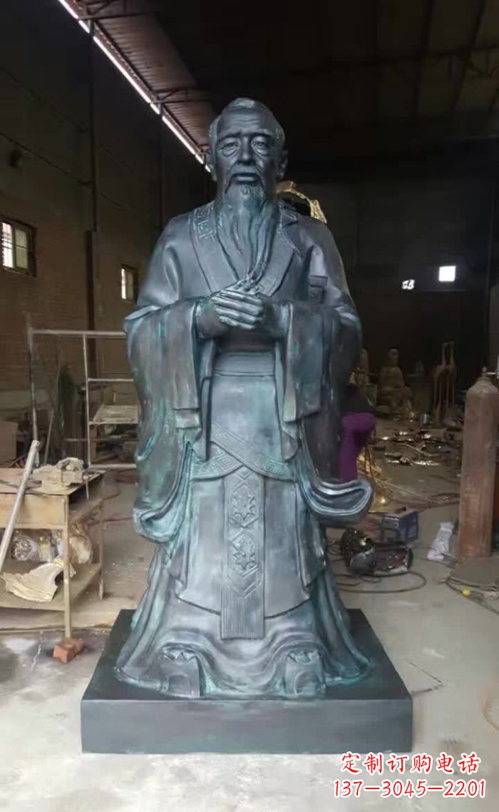 信阳中领雕塑的孔子青铜雕塑