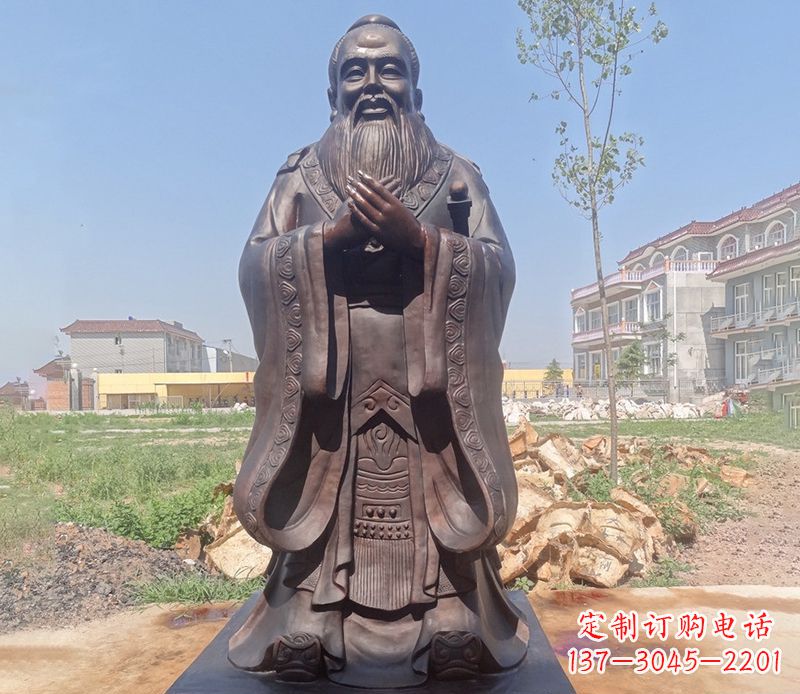信阳拥有历史传承的孔子铜雕
