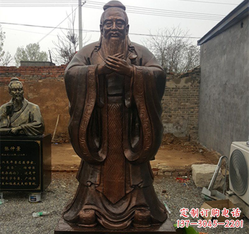 信阳体现传统文化魅力精美孔子雕塑