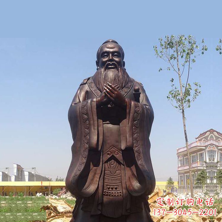 信阳孔子铜雕塑,传承中华文化的传奇精品