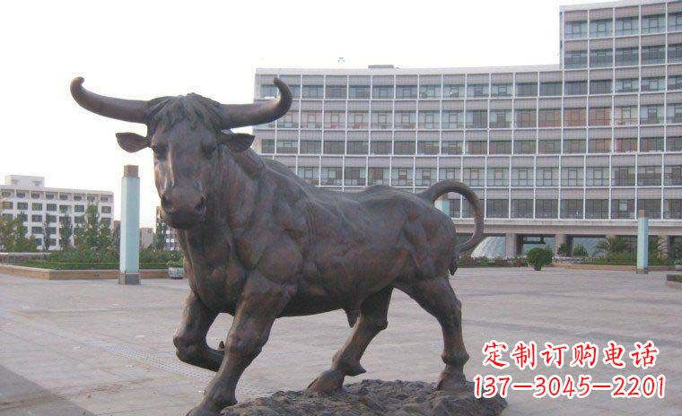 信阳老牛动物广场铜雕,专业定制精美动物雕塑
