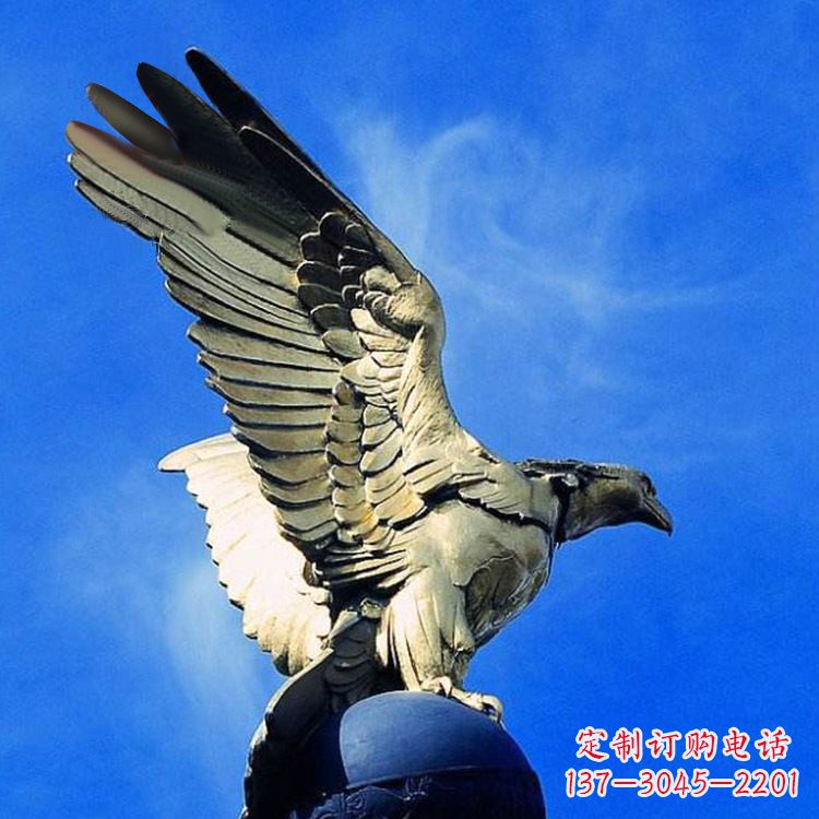 信阳唯美老鹰玻璃钢仿铜雕塑玻璃钢雕塑以其简约…