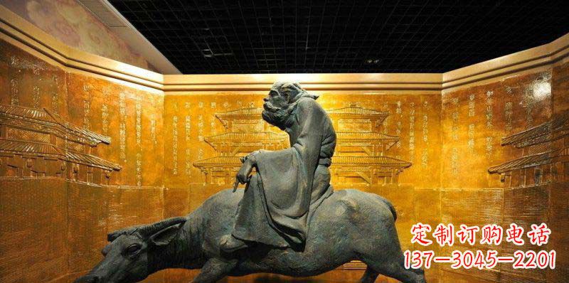 信阳精美老子骑牛铜雕,领略古代文化魅力