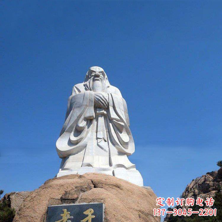 信阳经典的老子雕像,手工制作的沉思之作
