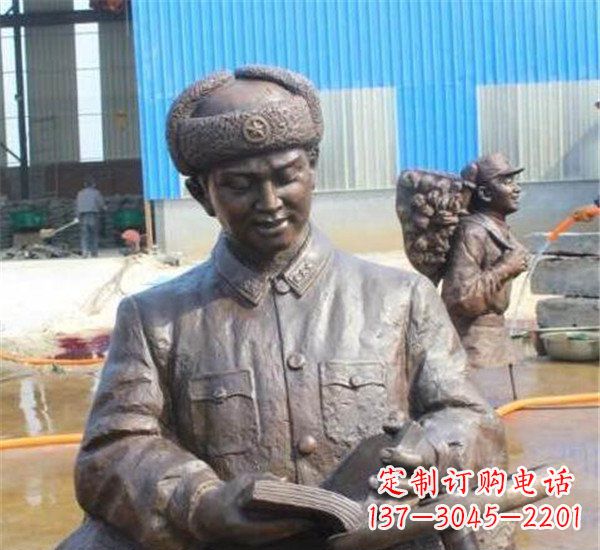 信阳中领雕塑:雷锋名人铜雕