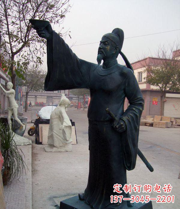 信阳李白诗仙铜雕,精美制作,永久传承