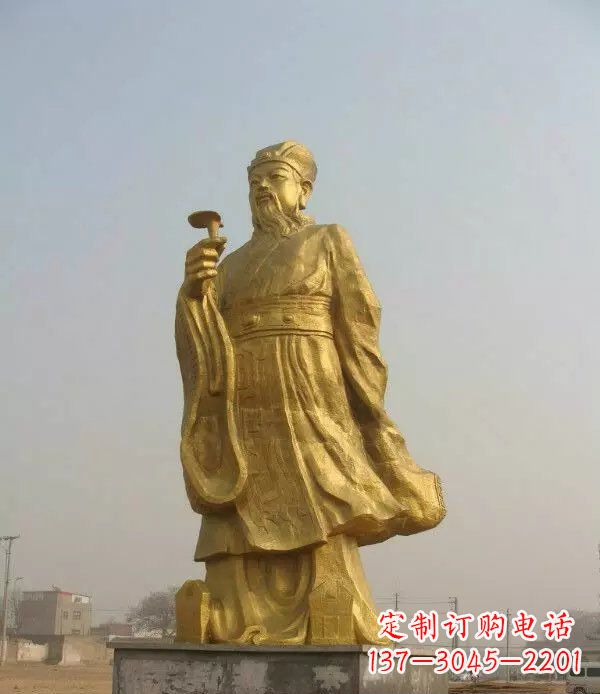 信阳精美绝伦的李时珍铜雕