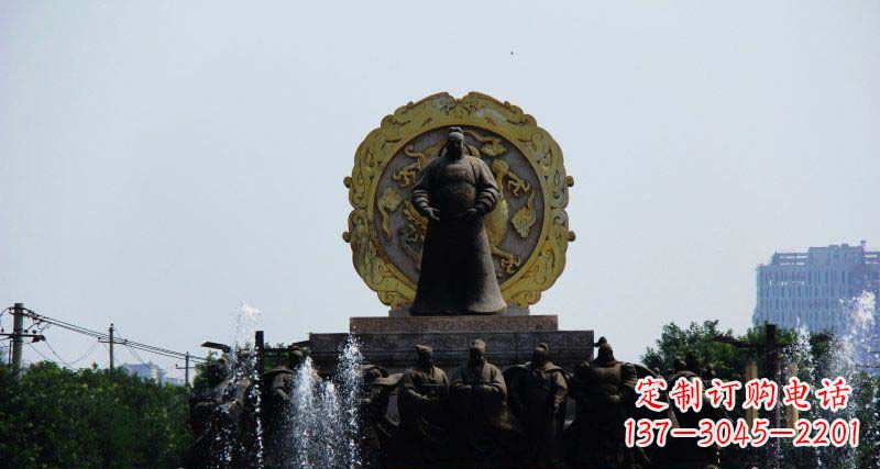 信阳李世民古代名人铜雕