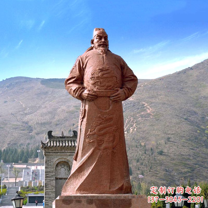 信阳『李世民传神砂岩石雕塑』