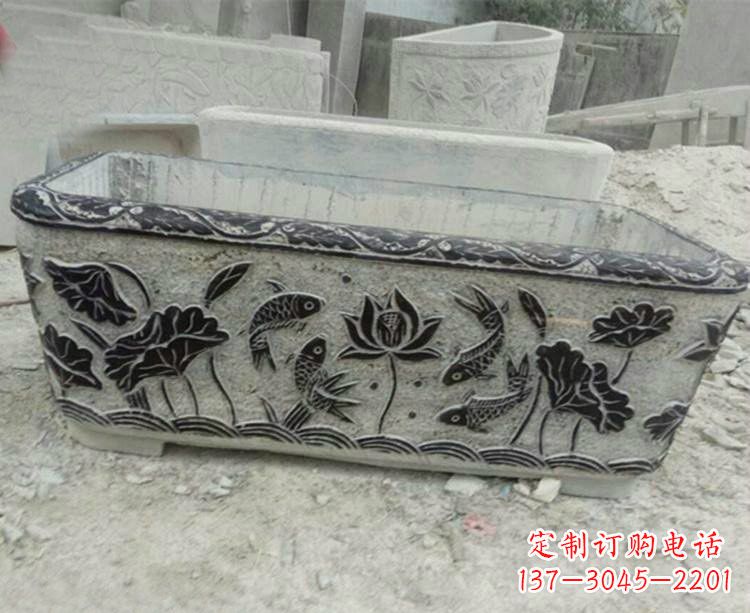 信阳浮雕仿古式水缸雕塑,令人惊艳