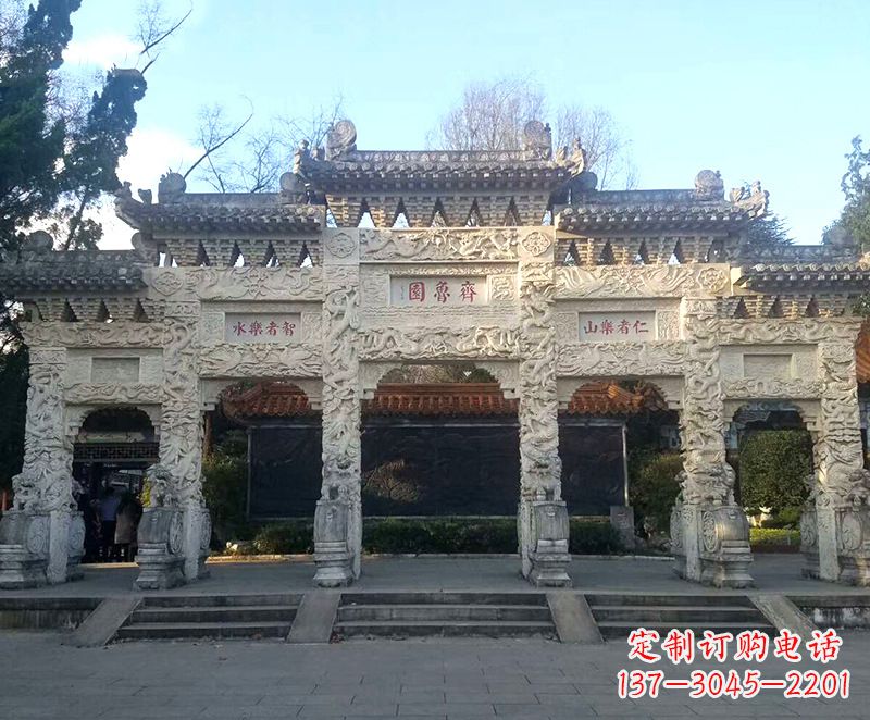 信阳传承石雕牌坊楼,领雕塑带来您极致定制