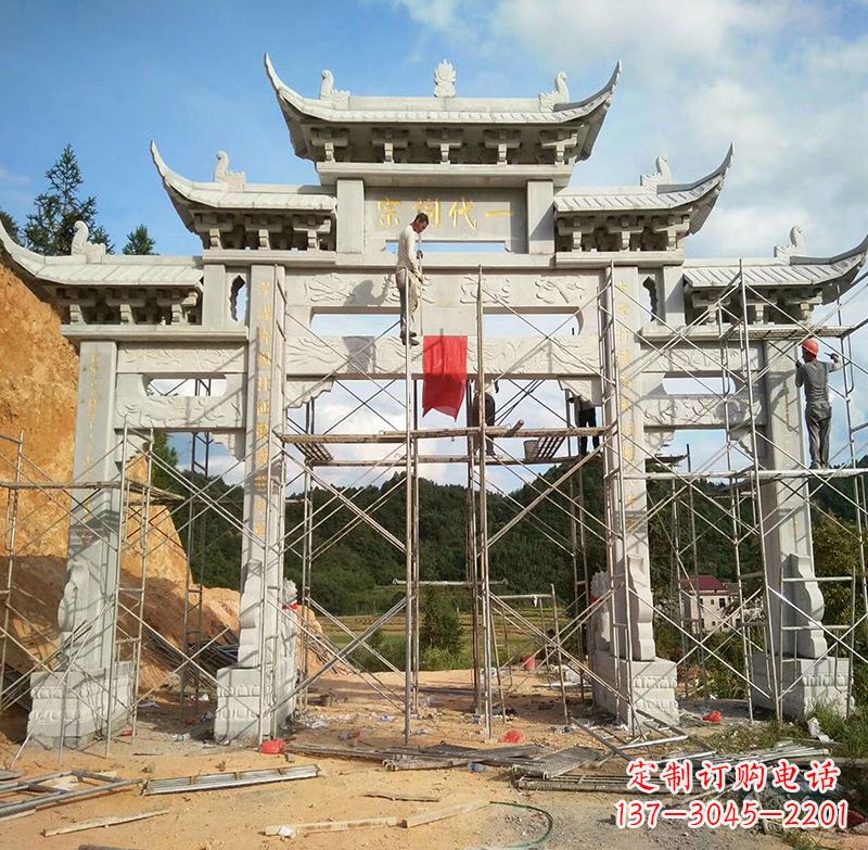 信阳临高石雕牌坊公园,让您找到最好的牌坊雕塑
