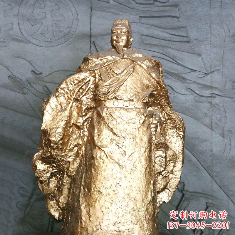 信阳鎏金明太祖雕像,精美历史纪念品