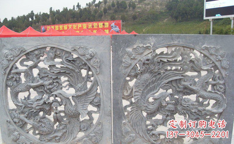 信阳龙凤呈祥公园景观石雕--精美绝伦的龙凤陪伴